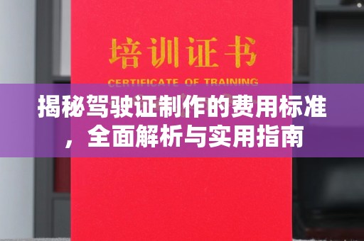 宝清揭秘驾驶证制作的费用标准，全面解析与实用指南